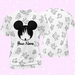 Personalized Disney Castle White 3D T-shirt Meaningful Gift For Family Gift For Boyfriend Valentine Gift