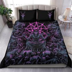 Skull Skeleton Satanic Goat Skull Trophy Demon Breed Bedding Set Gift For Your Girlfriend Boyfriend Gift For Love Gift For Friend Best Valentine Present Holiday Gift