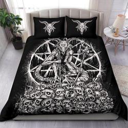 Satanic Cyclops Goat Skull 3 Piece Duvet Bedding Set Gift For Your Girlfriend Boyfriend Gift For Love Gift For Friend Best Valentine Present Holiday Gift