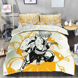 Zenitsu Agatsuma Bedding Set Gift For Your Girlfriend Boyfriend Gift For Love Gift For Friend Best Valentine Present Holiday Gift