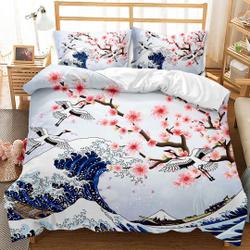 Great wave off Kanagawa oriental  Bedding Set Gift For Your Girlfriend Boyfriend Gift For Love Gift For Friend Best Valentine Present Holiday Gift