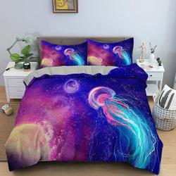 Galaxy jellyfish bedding colorful Bedding SetsGift For Your Girlfriend Boyfriend Gift For Love Gift For Friend Best Valentine Present Holiday Gift