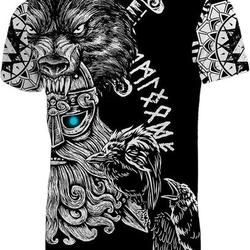 Odin Viking Tattoo 3D T-Shirt Meaningful Gift For Family Gift For Boyfriend Valentine Gift