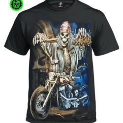 PUNK RIDER Kid's T-Shirt/Biker/Skull/Reaper/Game Over/Rock/Metal/Goth/Kids/Top Meaningful Gift For Family Gift For Boyfriend Valentine Gift