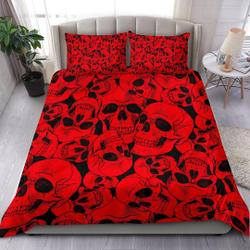 Gothic Bedding Blood Skulls Gothic Bedding Set Gift For Your Girlfriend Boyfriend Gift For Love Gift For Friend Best Valentine Present Holiday Gift