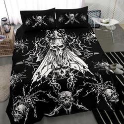 Skull Evil Goth Spider Fly 3 Piece Duvet Set Bedding Set Gift For Your Girlfriend Boyfriend Gift For Love Gift For Friend Best Valentine Present Holiday Gift
