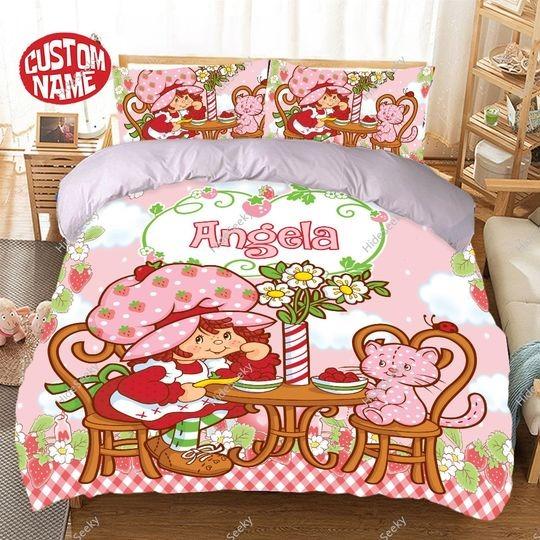 Strawberry Shortcake Bedding Set Gift For Your Girlfriend Boyfriend Gift For Love Gift For Friend Best Valentine Present Holiday Gift