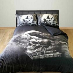 Alchemy Poe's Raven Bird Gothic Skull Moon Bedding Set Gift For Your Girlfriend Boyfriend Gift For Love Gift For Friend Best Valentine Present Holiday Gift