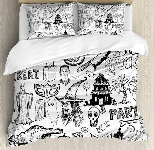 Halloween Bedding Set Gift For Your Girlfriend Boyfriend Gift For Love Gift For Friend Best Valentine Present Holiday Gift