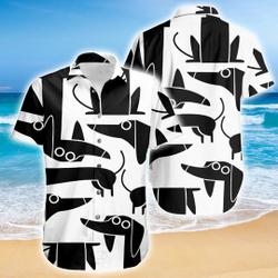 Dachshund Hawaiian Shirt, Dachshund Beach Shirt, Dachshund Hawaiian sets Gift For Your Girlfriend Boyfriend Gift For Love Gift For Friend Best Valentine Present Holiday Gift