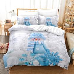 Snowman Christmas Bedding Set Gift For Your Girlfriend Boyfriend Gift For Love Gift For Friend Best Valentine Present Holiday Gift