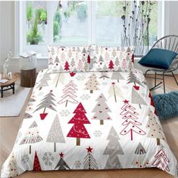 Red Christmas tree Bedding Set Gift For Your Girlfriend Boyfriend Gift For Love Gift For Friend Best Valentine Present Holiday Gift