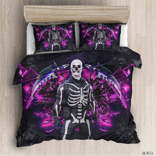 King Skull Bedding Set Gift For Your Girlfriend Boyfriend Gift For Love Gift For Friend Best Valentine Present Holiday Gift