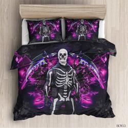 King Skull Bedding Set Gift For Your Girlfriend Boyfriend Gift For Love Gift For Friend Best Valentine Present Holiday Gift