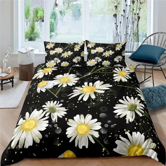Daisy biophilic Bedding Set Gift For Your Girlfriend Boyfriend Gift For Love Gift For Friend Best Valentine Present Holiday Gift