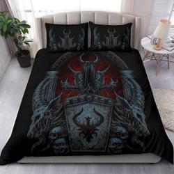 Gothic Satanic Skull Demon Bedding Set Gift For Your Girlfriend Boyfriend Gift For Love Gift For Friend Best Valentine Present Holiday Gift