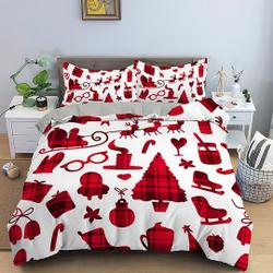 Buffalo plaid Christmas Bedding setsGift For Your Girlfriend Boyfriend Gift For Love Gift For Friend Best Valentine Present Holiday Gift