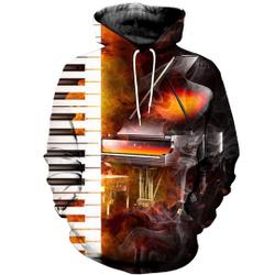 Beautiful Piano 3D Hoodie