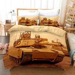 3D Armored Tank Bedding Man  Bedding Set Gift For Your Girlfriend Boyfriend Gift For Love Gift For Friend Best Valentine Present Holiday Gift