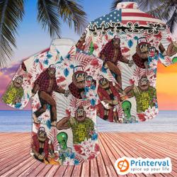 Bigfoot Hawaiian Shirt Gift For Your Girlfriend Boyfriend Gift For Love Gift For Friend Best Valentine Present Holiday Gift