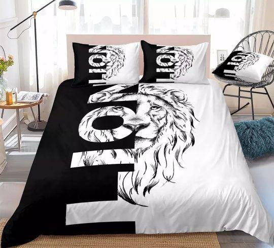 Lion Bedding Set Gift For Your Girlfriend Boyfriend Gift For Love Gift For Friend Best Valentine Present Holiday Gift