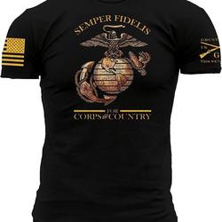 Grunt Style USMC for Country, & Corps Men's T-Shirt Meaningful Gift For Family Gift For Boyfriend Valentine Gift