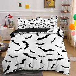 Bat prints halloween bedding Set Gift For Your Girlfriend Boyfriend Gift For Love Gift For Friend Best Valentine Present Holiday Gift