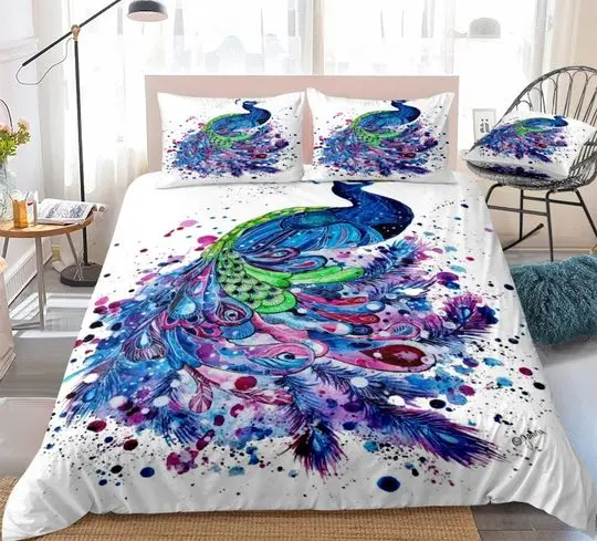 Peacock Bedding Set Gift For Your Girlfriend Boyfriend Gift For Love Gift For Friend Best Valentine Present Holiday Gift