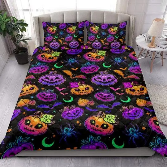 Scary Pumpkin Trick Or Treat Boo Bedding Set Gift For Your Girlfriend Boyfriend Gift For Love Gift For Friend Best Valentine Present Holiday Gift
