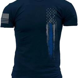 Grunt Style Blue Line Flag T Shirt Meaningful Gift For Family Gift For Boyfriend Valentine Gift