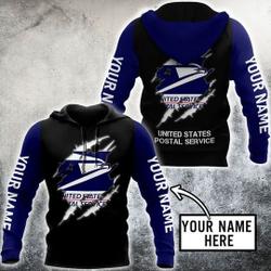 Personalized Postal Service Hoodie, 3D Printed Hoodie