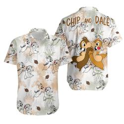 Chip n' Dale Disney Hawaiian Summer Tropical Hawaiian Shirt Gift For Your Girlfriend Boyfriend Gift For Love Gift For Friend Best Valentine Present Holiday Gift
