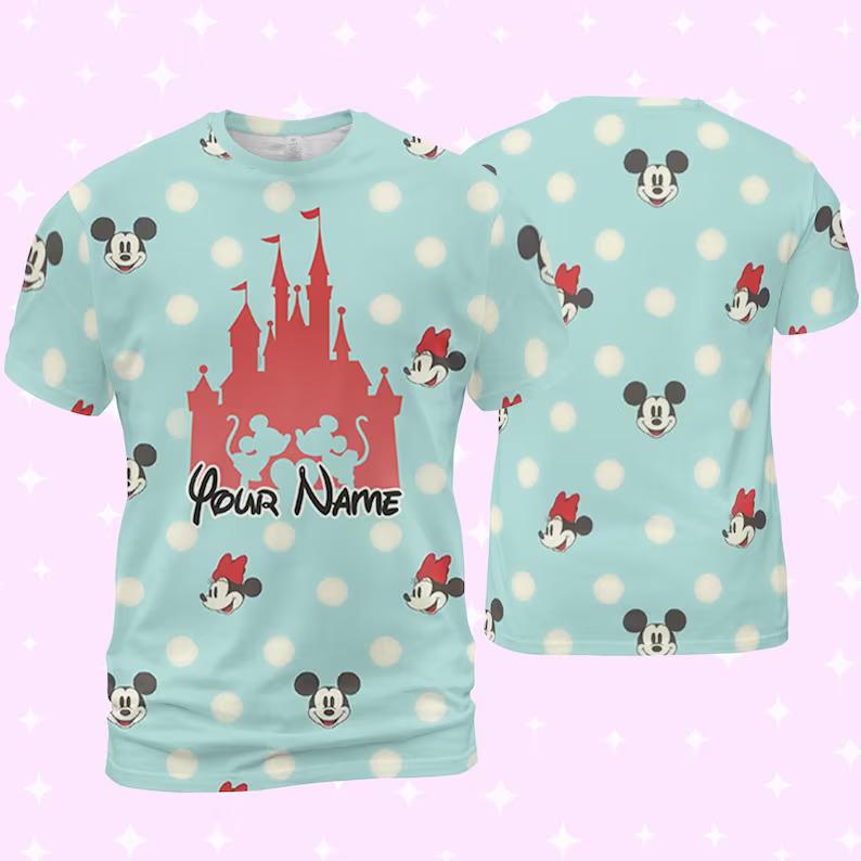 Personalized Mickey Family White 3D T-shirt Meaningful Gift For Family Gift For Boyfriend Valentine Gift