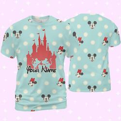 Personalized Mickey Family White 3D T-shirt Meaningful Gift For Family Gift For Boyfriend Valentine Gift