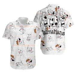 101 Dalmatians Black White Summer Vacation Hawaiian Shirt Gift For Your Girlfriend Boyfriend Gift For Love Gift For Friend Best Valentine Present Holiday Gift