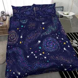 Galaxy Purple Starry Night Bedding Set Gift For Your Girlfriend Boyfriend Gift For Love Gift For Friend Best Valentine Present Holiday Gift