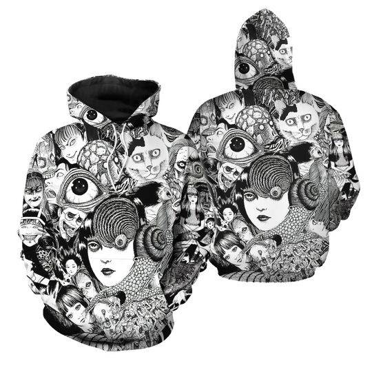 Anime Terrible Junji Ito Uzumaki & Tomie Hoodie