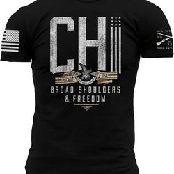 Grunt Style Broad Shoulders & Freedom T-Shirt Meaningful Gift For Family Gift For Boyfriend Valentine Gift