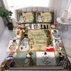 Snowman Snow Bedding SetsGift For Your Girlfriend Boyfriend Gift For Love Gift For Friend Best Valentine Present Holiday Gift