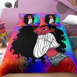 Black Girl Bedding Sets King, Black Magic GirlGift For Your Girlfriend Boyfriend Gift For Love Gift For Friend Best Valentine Present Holiday Gift