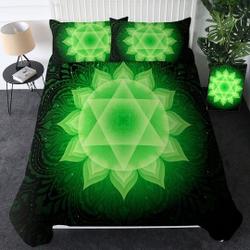 Bright Green Star Flower Bedding SetsGift For Your Girlfriend Boyfriend Gift For Love Gift For Friend Best Valentine Present Holiday Gift