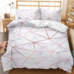 Bedding Set Spliced Mixed Black White MarbleGift For Your Girlfriend Boyfriend Gift For Love Gift For Friend Best Valentine Present Holiday Gift