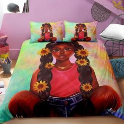 Little Black Girl Bedding Sets Full, Magic GirlGift For Your Girlfriend Boyfriend Gift For Love Gift For Friend Best Valentine Present Holiday Gift