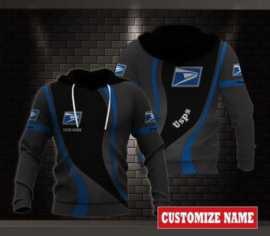 Personalized Postal Service Hoodie, 3D Printed Hoodie