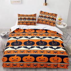 Pumpkin pattern halloween Bedding Set Gift For Your Girlfriend Boyfriend Gift For Love Gift For Friend Best Valentine Present Holiday Gift