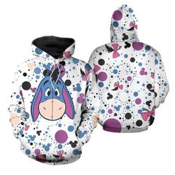Eeyore Donkey Polkadot Pattern | Disney 3D Hoodie