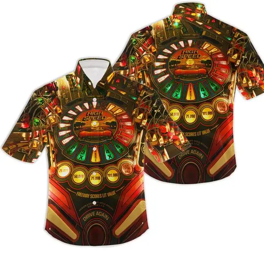1986 Williams Pinball High Speed Universal Hawaiian Shirt Gift For Your Girlfriend Boyfriend Gift For Love Gift For Friend Best Valentine Present Holiday Gift