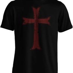Crusader Knights Templar Distressed Cross T-Shirt Black Meaningful Gift For Family Gift For Boyfriend Valentine Gift