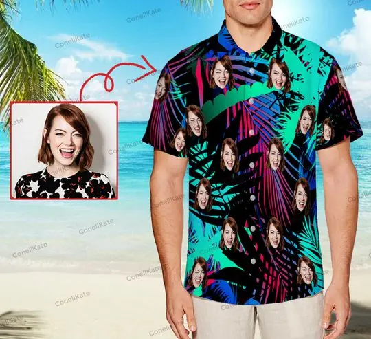 Custom Hawaii Shirt, Coconut Tree Pocket Hawaiian Shirt Gift For Your Girlfriend Boyfriend Gift For Love Gift For Friend Best Valentine Present Holiday Gift