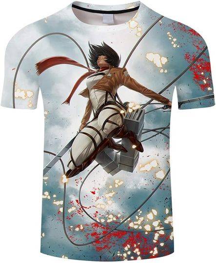 Attack on Titan Anime Printed Creative T-Shirt Meaningful Gift For Family Gift For Boyfriend Valentine Gift